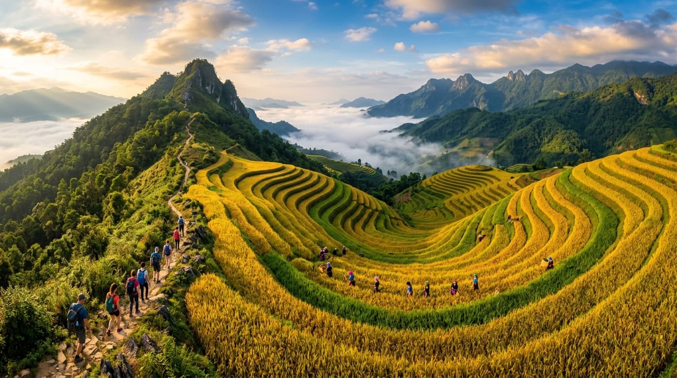 Lễ hội Mùa vàng & Trekking Cao Xiêm, Xã Lục Hồn, TP Quảng Ninh